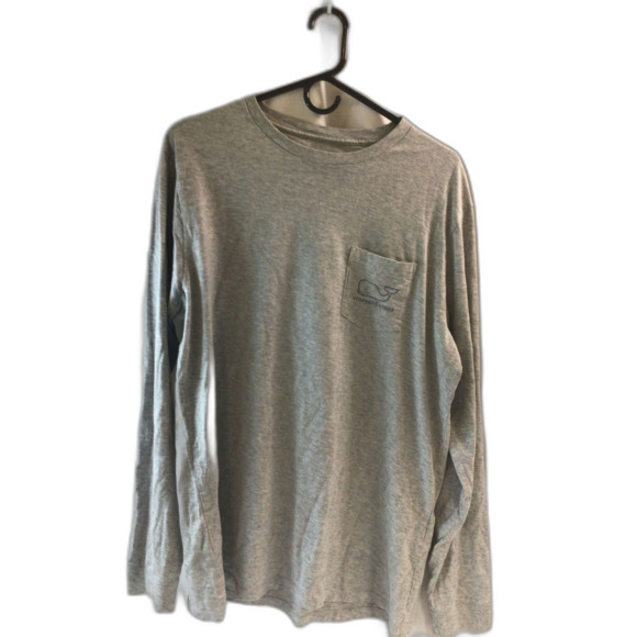 Vineyard vines Men's Long Sleeve Vintage Whale Pocket T-Shirt, Large Gently USED - Picture 1 of 6